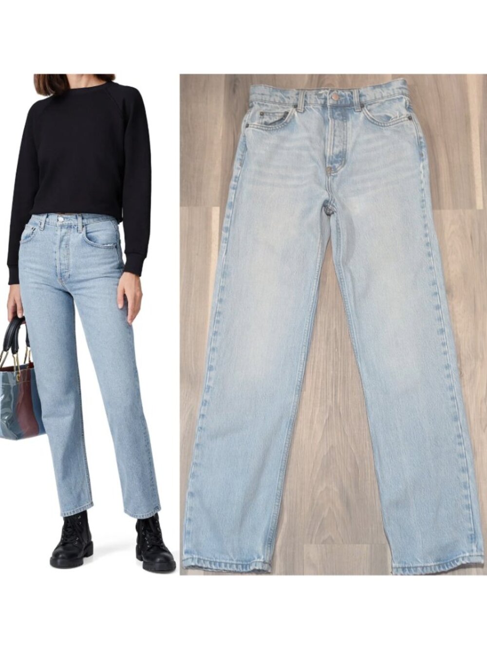 Reformation | Cynthia High Rise Straight Jeans In Tahoe Light Wash